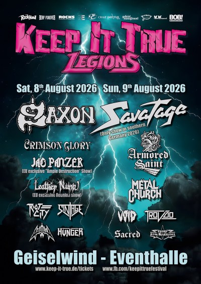 SAVATAGE, METAL CHURCH - Geiselwind Eventhalle (Keep It True Legions) Tag 2